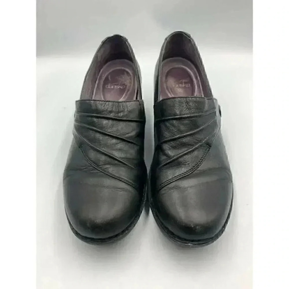 Dansko Aimee Womens Sz 41 US 10.5-11‎ Black Leather Active Wedge Pumps Heels - Picture 6 of 8
